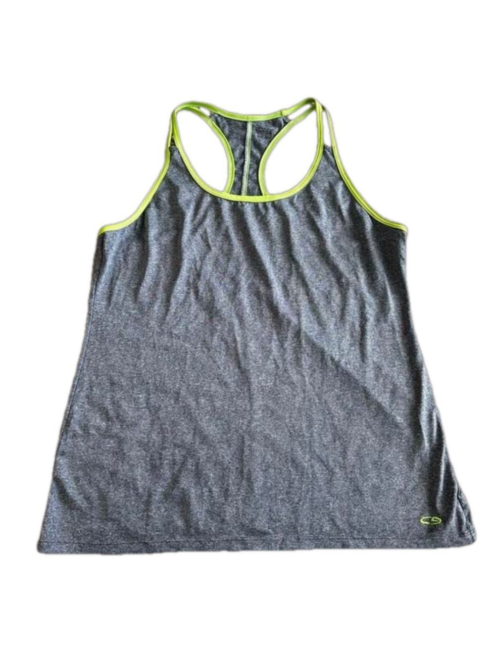 Champion Grey Green Racerback Tank Top Medium